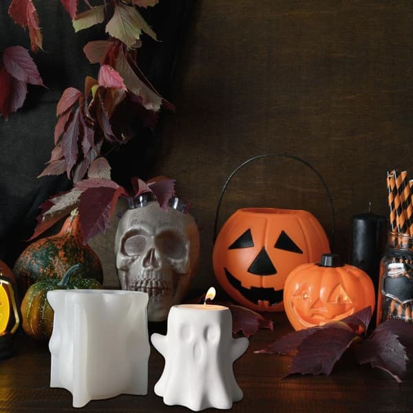 Halloween Ljushållare Silikonformar Ljusstakeformar Gipsformar