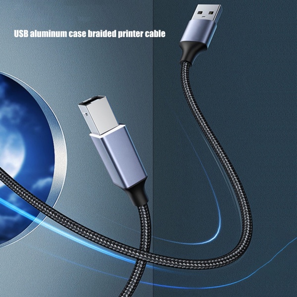 Bekväm USB 2.0 till USB B skrivarkabel för skrivare och MIDI Controller 2m