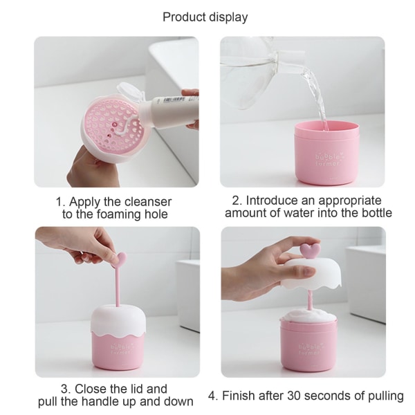 Bärbar Foam Maker för ansiktsrengöring Cup Maker Body Washing Bubble Make Cups för utomhusresor Face Clean Tool Foam Bubble Foamer Blue