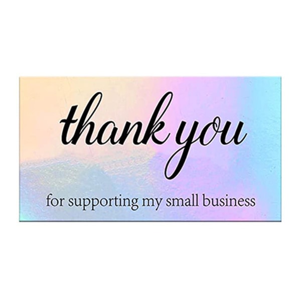 50 st Tack för din beställning Visitkort Shopping Köp Tack Gratulationskort Uppskattningskort för småföretag 5x9cm null - L6