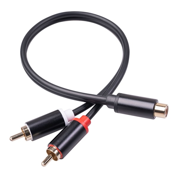 RCA Y -sovitin 2 RCA uros - 1 RCA naaras stereo Y -sovitin Subwoofer kaapeli 2 uros 1 naaras jakajaliitin