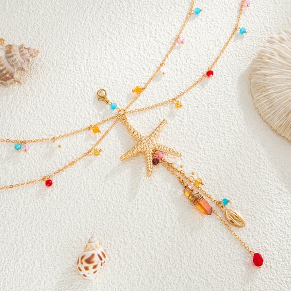 Chic sommarsemester bikiniaccessoar med gnistrande kristallutsmyckningar