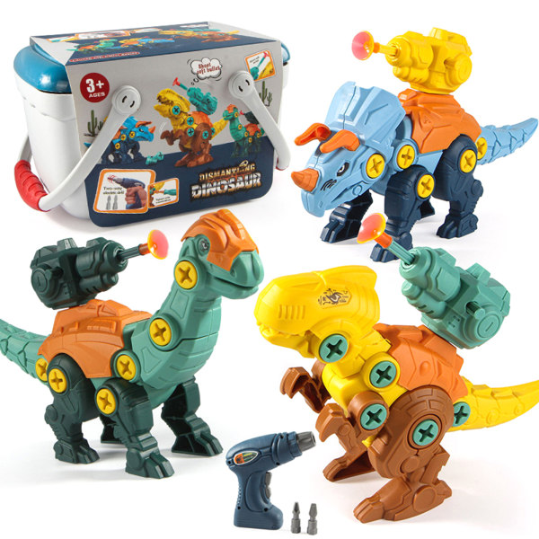 Barn Rolig Dinosaur Tool Kit Demontering leksak Bärbart interaktivt spel