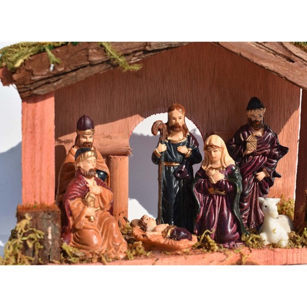 Christmas Nativity Scene Set harts födelse staty prydnad för religiösa dekorationer