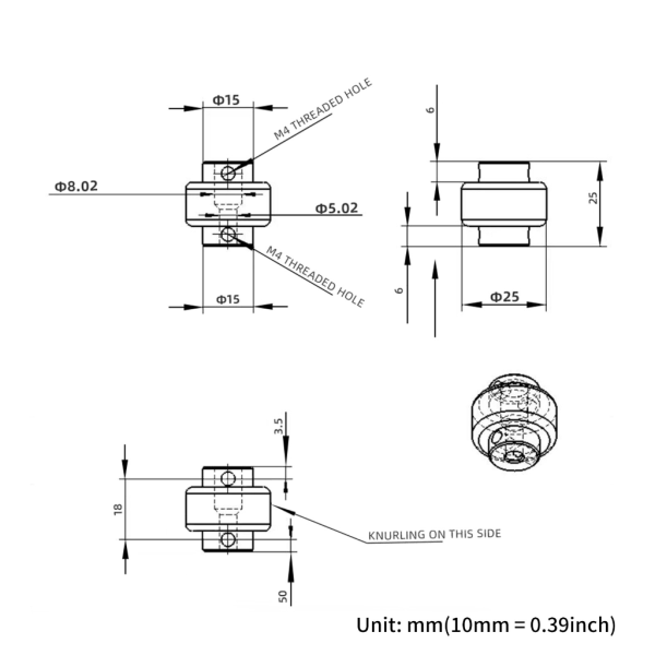 5x8 mm styv flänskoppling Motorstyraxelkoppling Motorkontakt Axelkoppling i aluminiumlegering för gör-det-själv-delar null - B