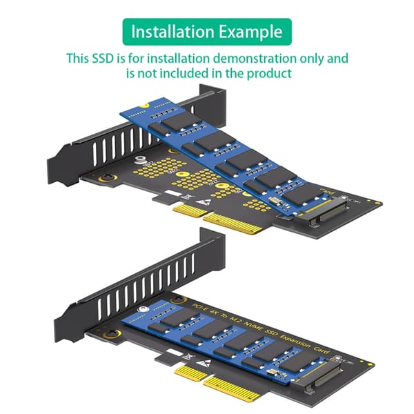 Nvme Solid Disk til PCIE 4X Adapter Udvidelseskort til PC Nem Installation