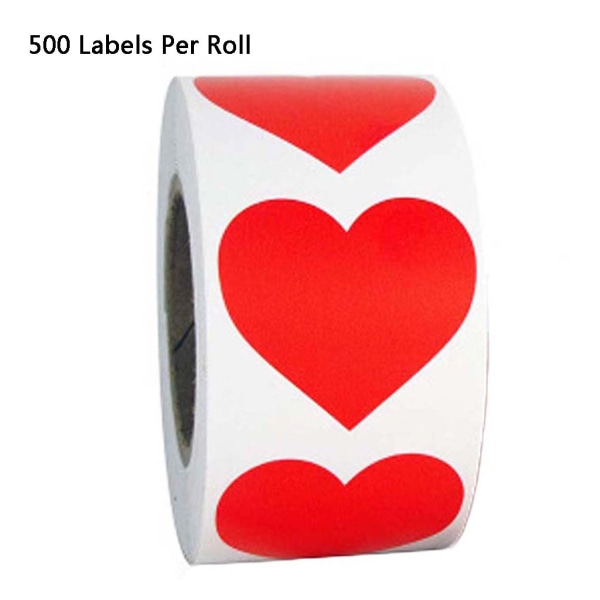 Love Heart Sealing -tarrarulla 500 kpl Scrapbooking Jar -koristetarra