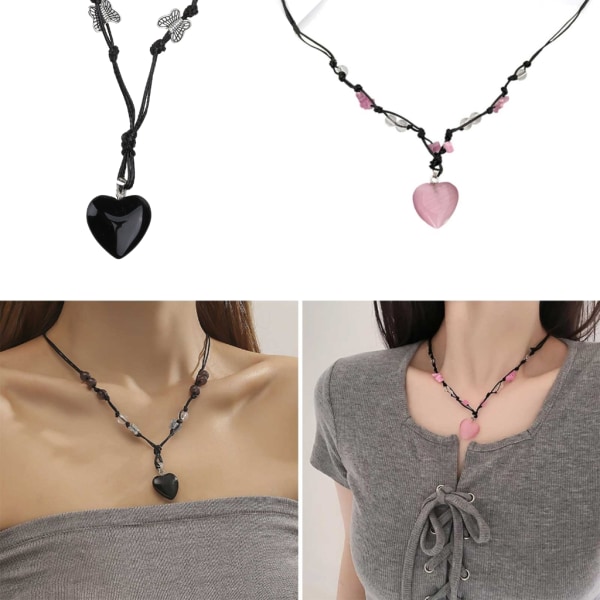 Rep kedja Choker för kvinnor Girl unisex halsband ädelsten-smycken prydnad  gåva Pink e95b | Pink | 0.02 | Fyndiq