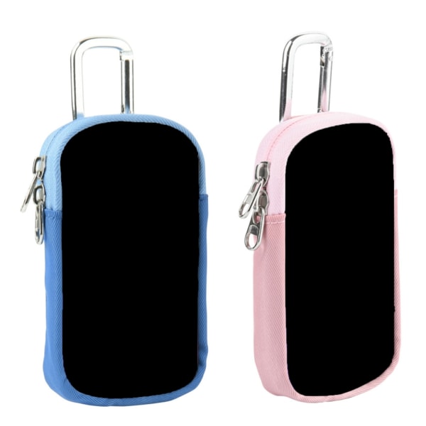 Universal TPU bärbar förvaringsväska Case Organizer-väska för MP4 MP3 Pink