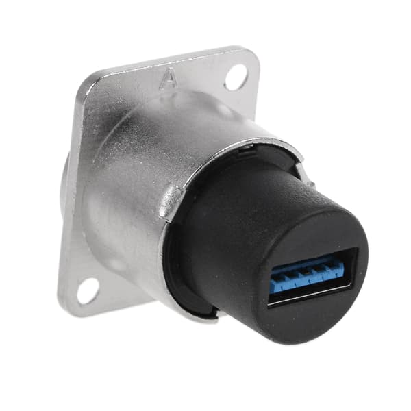 Zinklegering Hölje Panelmontering Hona till Hona USB Skottkopplingsadapter