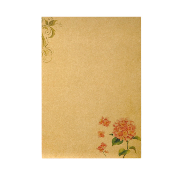 8 stycken Kraft skrivpapper 8 mönster Vintage blommor skrivpapper Brunt A5 postpapper dubbelsidigt