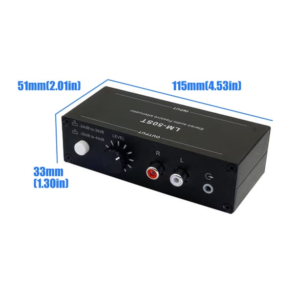 Metall lydnivådemper for profesjonelle lyd- og innspillingsstudioer