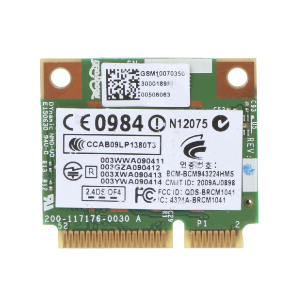 BCM943224HMS 802.11n 300 Mbps Dual Band 2,4/5Gh Halv Mini PCie trådlöst WiFi-kort