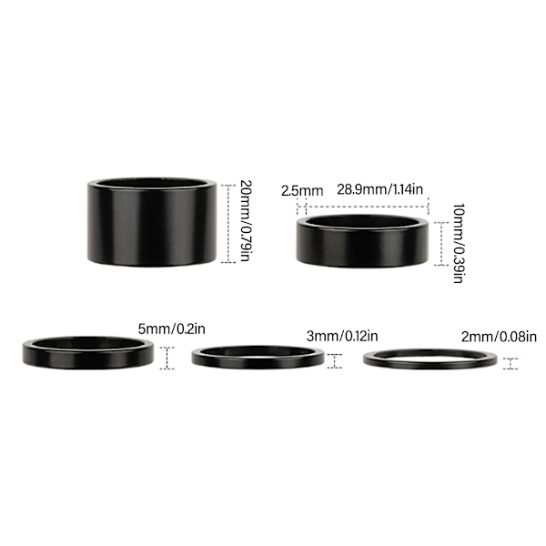 Aluminiumslegering Headset Spacere Cykler Forgaffel Headset Stam Skiver E
