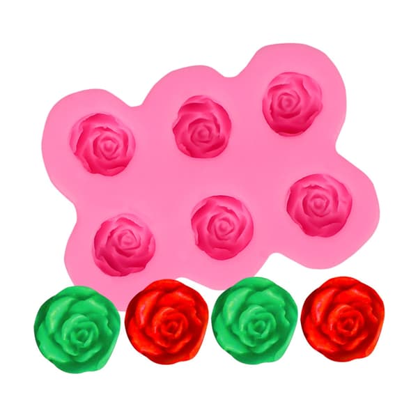 Blomster silikoneforme til kagepynt Cupcake Toppers Rose Fondantforme