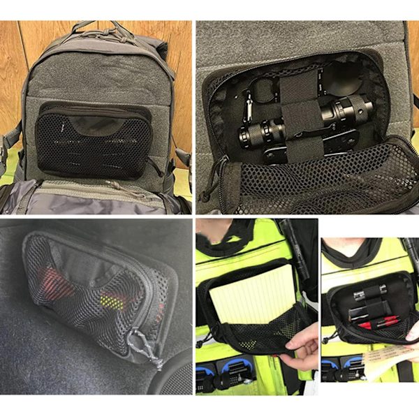 Kompakte bærere Utility Admin Pouch tasker 7,5x5x2 tommer Black