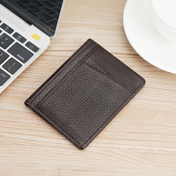 Pocket Pung Kortholder Bank Kreditkort Etui Mænd Kvinder Pung Slim Card Case Black