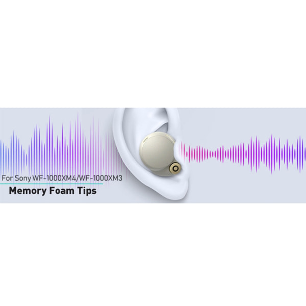1 set öronsnäckor för WF-1000XM4 WF 1000XM4 öronsnäckor Öronsnäckor med memory foam Gray