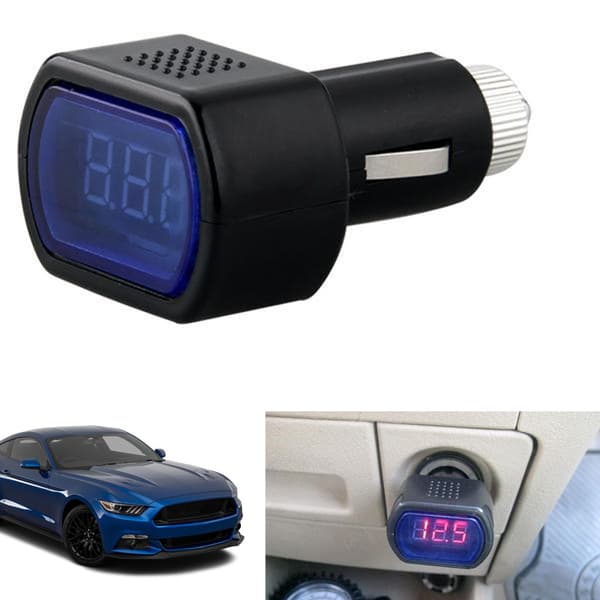 12 Volts Digital Voltmeter, 12v Spänningstestare för Bilmotorpanelmontering