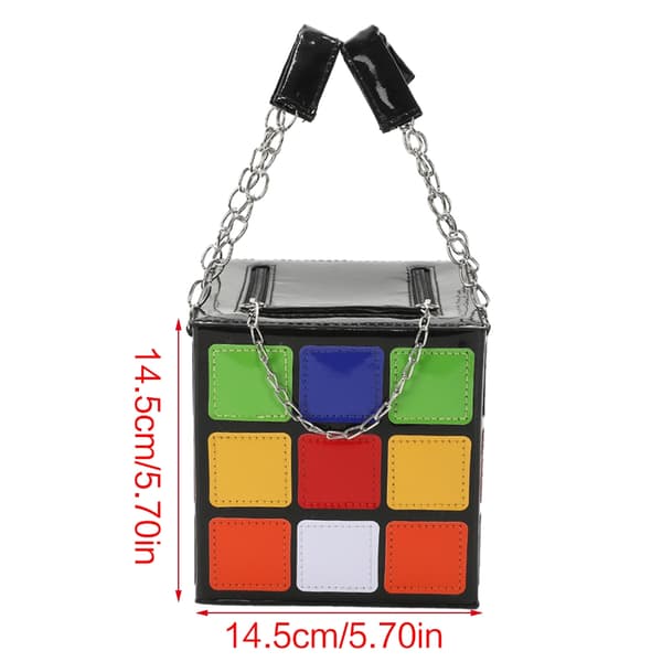 Cube Shape Clutch Purse Cube Shape telefonpung pung med kæde