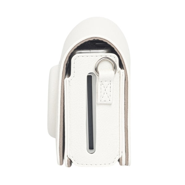 Lämplig för Mini EVO case PU läder Vintage kamera skyddsväska White