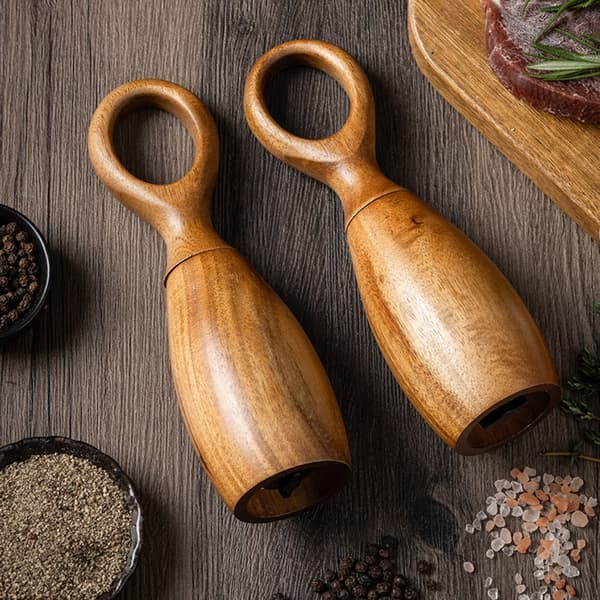 1 set/3 st Träkryddkvarn Salt- och pepparkvarn för vardagsmatlagning