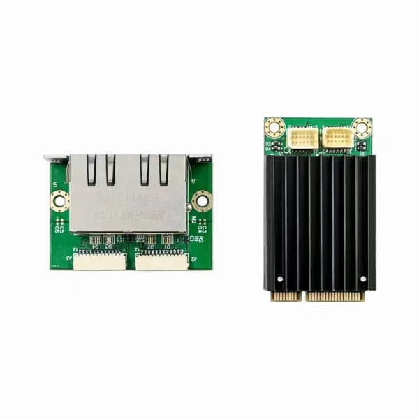 Mini Pcie till 2 Ethernet-portar Nätverksadapterkort Supoort 1000/100/10 Mbps null - A