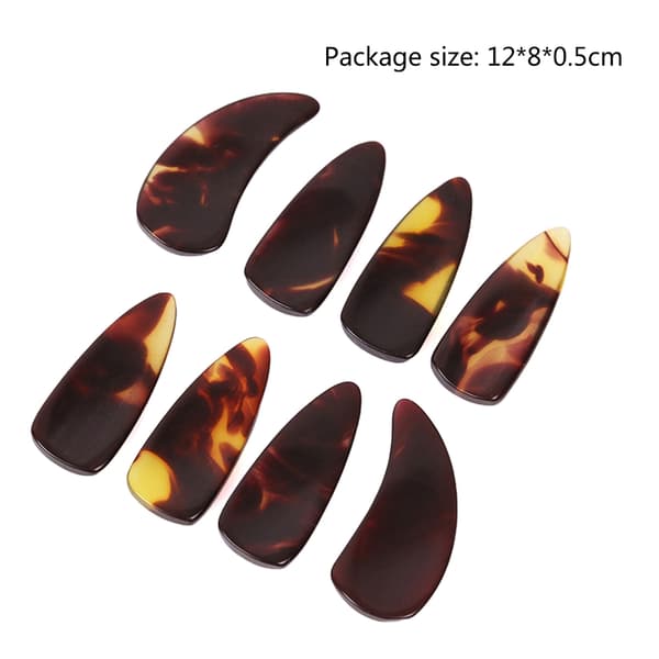 8 st Guzheng fingerplockar gitarrplockar Ukulele plocktrum fingertoppsskydd D