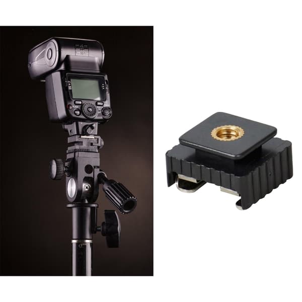 ABS Blixtstativ med Blixtskofäste 1/4 tums Adapter för Blixtar