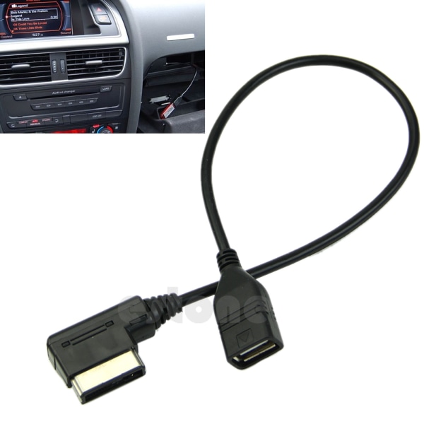 Musikgränssnitt AMI MMI AUX till USB Adapter Kabel Flash Drive för bil o