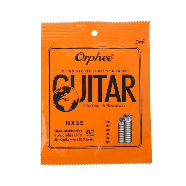 Klassinen kitara kielet Nylon & Hopeoitu lanka Kova Normaali jännitys NX-35/36