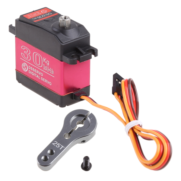 Digital Servo 30KG Full Metal Gear High Torque 180° Servo Säädettävä Metalli 4,8-6,8V 25T säädettävällä Metal Servo Arilla