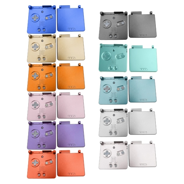 Cover i enfärgat case ABS-skal för GBA-SP-spelkonsol Full Set Spelmaskinshus Speltillbehör Purple