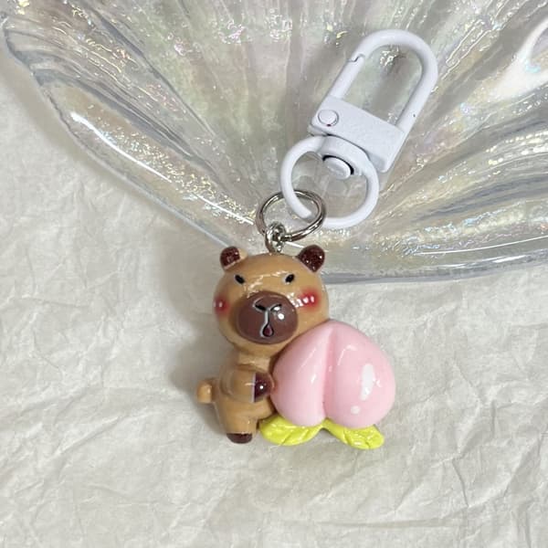 Capybara Nyckelring Berlock Väskberlock för Plånböcker Handväskor Väskaccessoarer Present
