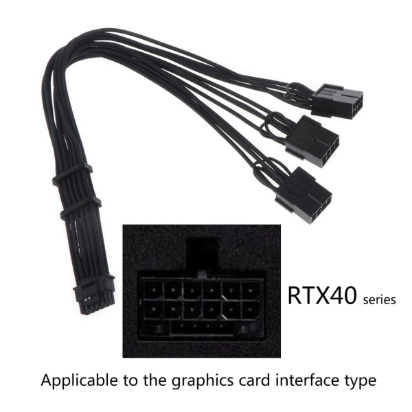 4090 RTX40 series 16Pin 16Pin till PCIE 8Pin 16AWG PCIE 5.0 Kabel GPU Grafikkort Kabel Power White