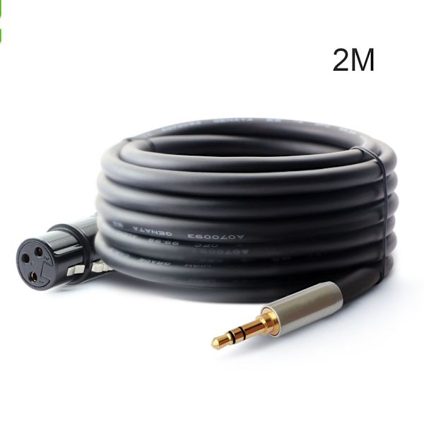 3,5 mm:n stereoliitin uros-XLR-naaras Aux-audiokaapeli kaiutinmikserille
