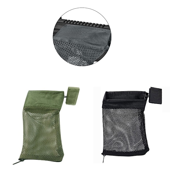 Lämmönkestävä pehmustettu messinkikotelokerääjä vetoketjullinen pohja messinkikuorenkerääjä Black Color