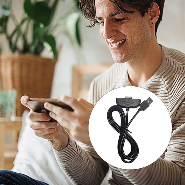 Bærbar 2-kontrollerkabel USB C Rivsikker ledning