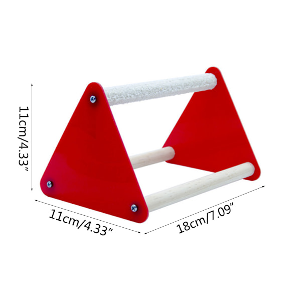 Parrot Perch Plast Bars Parrot Training Stand med Scrub Stick Lätt att installera