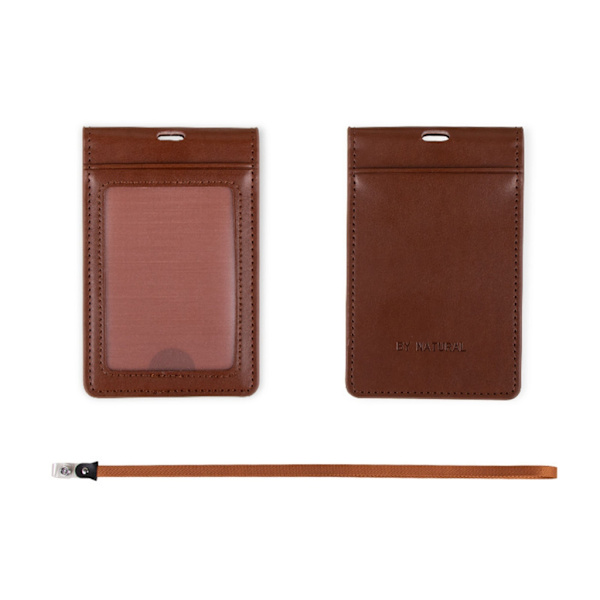 Magneettinen korttipidike Rintanappipidike kaulanauhalla käyntikorttipidikkeellä Brown