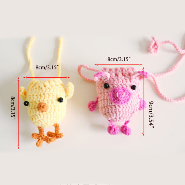 Populär stickmyntväska Liten plånboksväxlingspåse Pocketväska Kreditkortsväska Pink chick