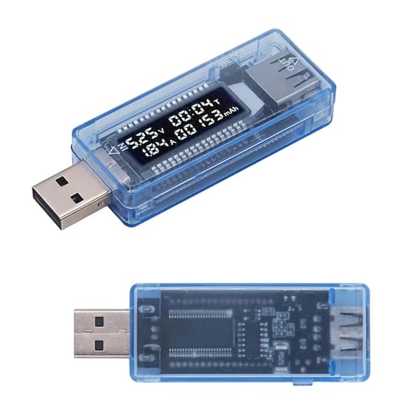 USB-strömmätare med mätning av elektrisk strömkapacitet och säkerhetsskydd