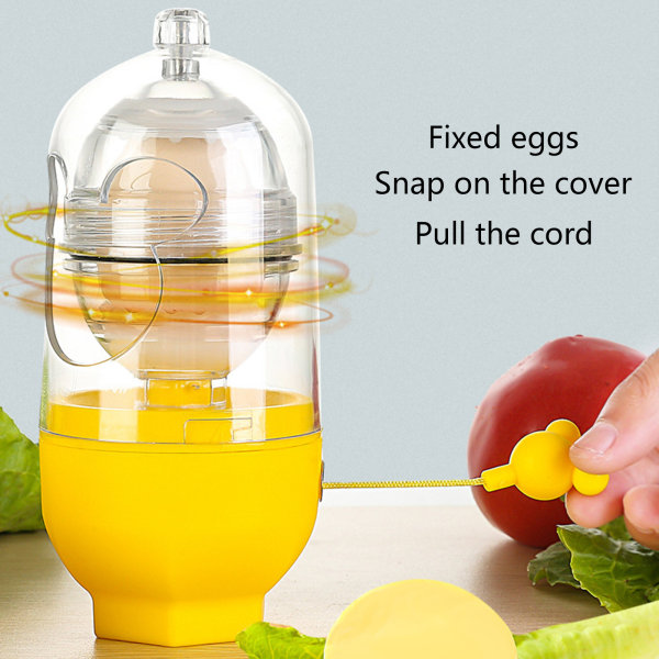 Plast Hand Egg Scrambler Plastmaterial för att göra hårdkokta gyllene ägg