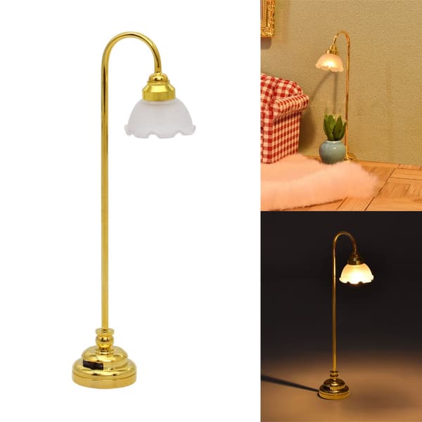 Realistisk Model Blomsterlampe Model Dukkehus Lys Rollespil Samlelegetøj