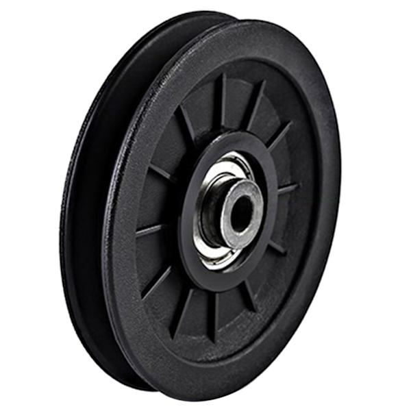 Nylonlagerremskiva, Rund Svart Hjul Kabel Gym Fitness Utrustning Delar Diameter 110mm