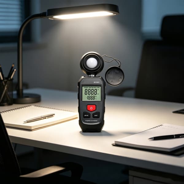 Illuminometer til lysmåling med LCD-display og temperaturaflæsning