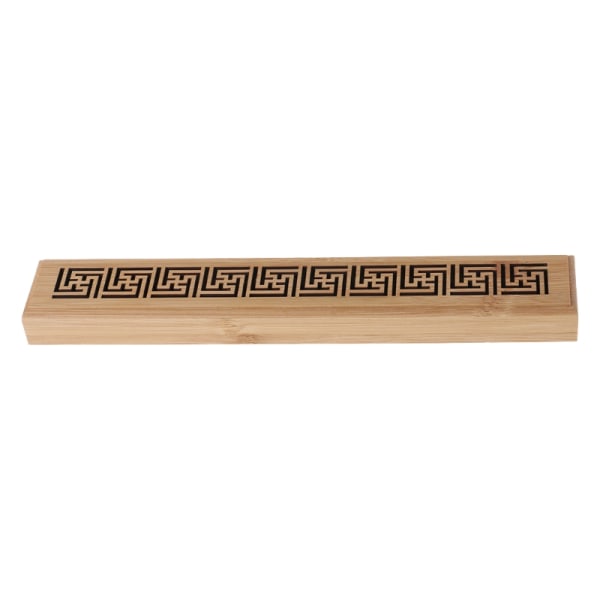 Træ røgelse til brænder Retro håndskæring udhulet Joss Stick røgelse holder