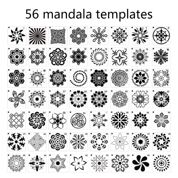 luoville mandala-stensiilipiirustuspohjille autohuonekalujen koristeluun 36/5