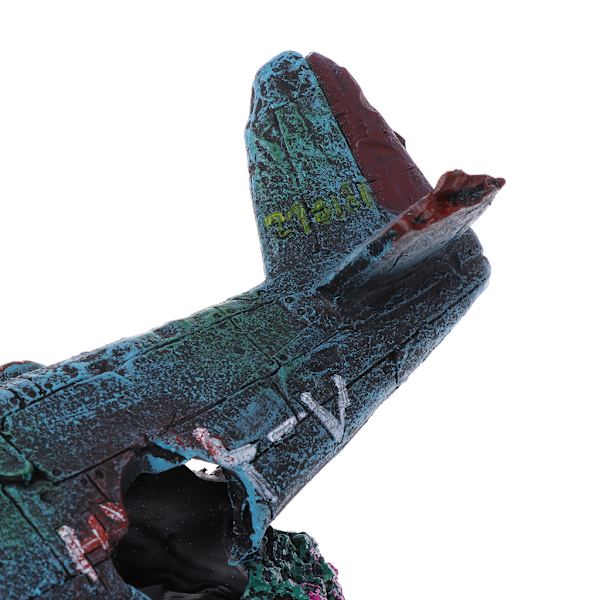 Akvarium Resin Wreck Decorations Sunken Plane Hideout for Fish Rest for Play