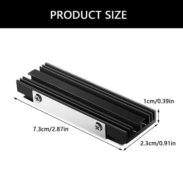 M.2 2280 Solid Harddisk Aluminium Køleplade M.2 SSD NVMe Køleplade